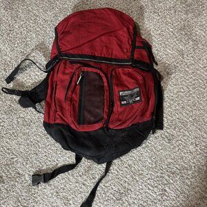 Vintage Eddie Bauer EBTEK Red Black Backpack Daypack Outdoor Hiking Travel 1999